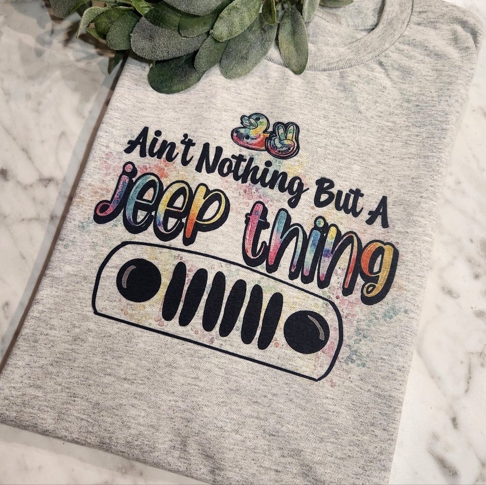 Jeep shirt ain't nothing but a jeep thing tie dye popular duck cute jeeping